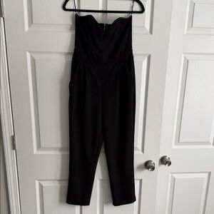 Express Black Strapless Jumpsuit